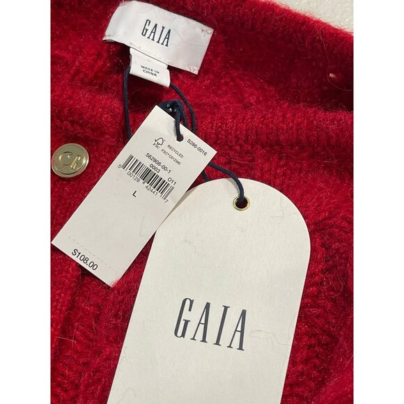 Cult Gaia X Gap Collab Cable Knit Crop Cardigan Size Large NWT - Picture 5 of 7